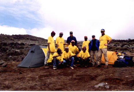 Het complete team op Shira-plateau